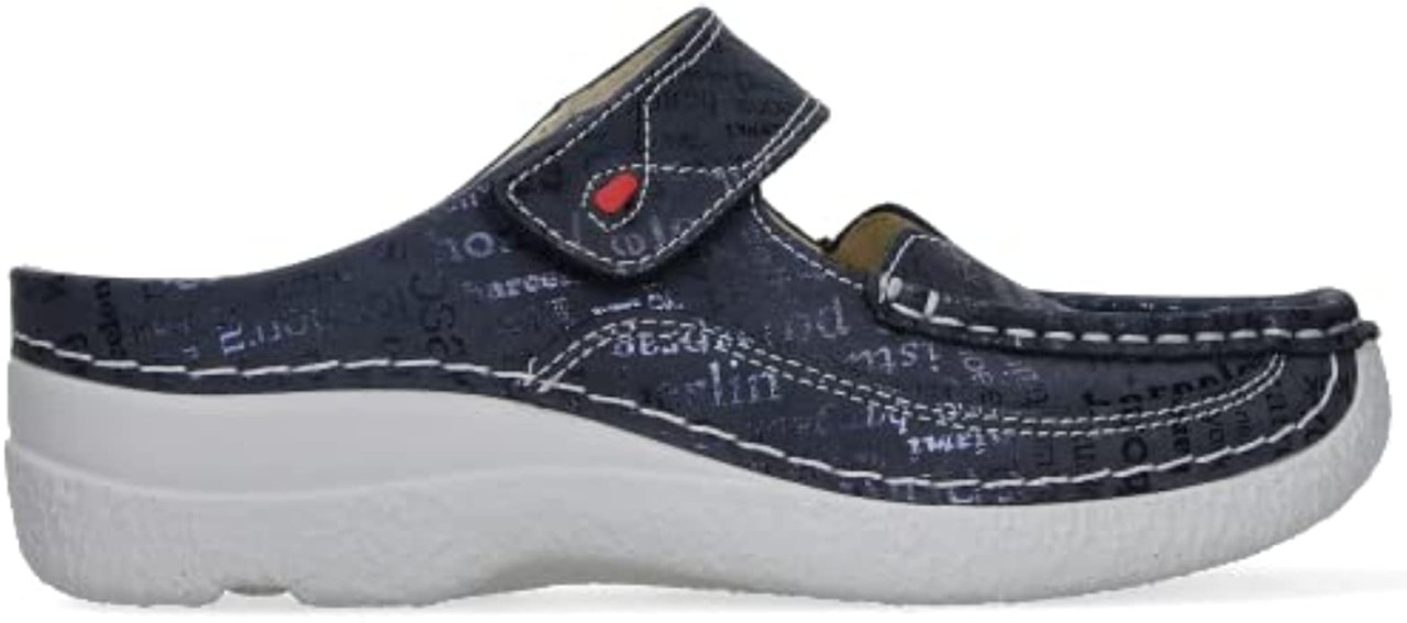 WOLKY Sabots blau Roll Slipper