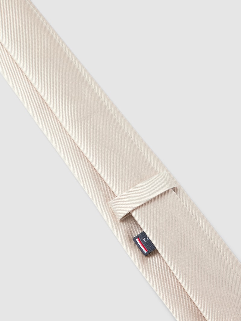 Krawatte aus Seide (7 cm) Modell 'RIB SOLID' in beige