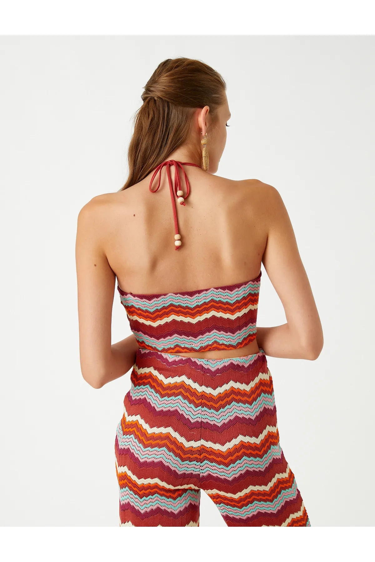 Koton  Neckholder-Bustier mit Perlendetail