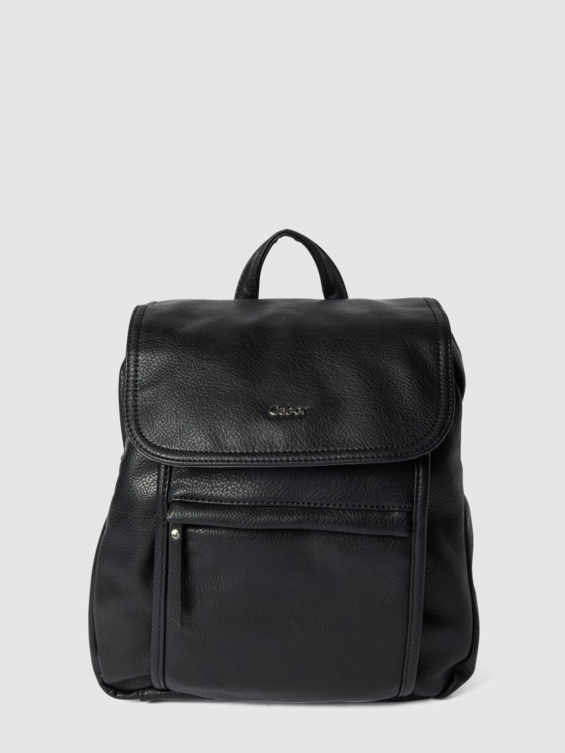 Rucksack in Leder-Optik in schwarz