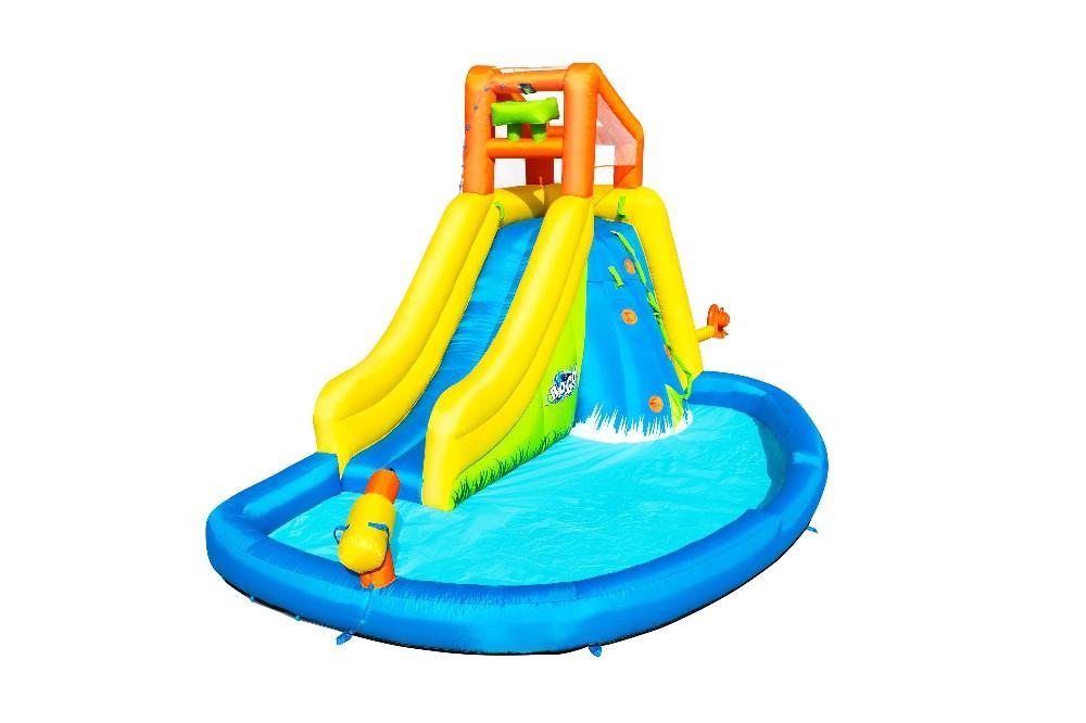 Bestway H2OGO!™ Wasserpark mit Dauergebläse „Mount Splashmore“ 5-10 Jahre 435 x 286 x 267 cm