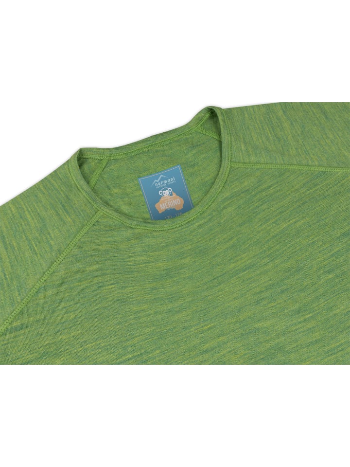 Normani Outdoor Sports Kinder Merino Langarm Broome in Grün günstig kaufen