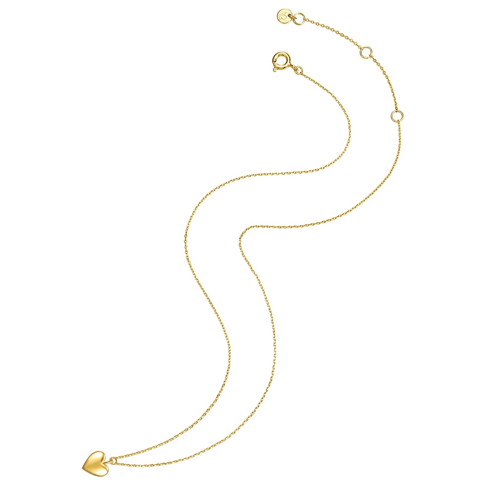 Glanzstücke München Collier en argent Coeur Argent sterling en Or jaune collier