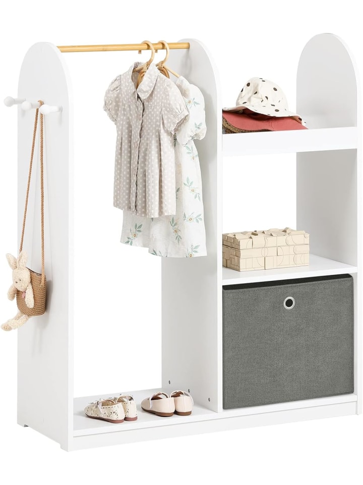 SoBuy Kindergarderobe in Weiß - (B)97 x (H)108 x (T)35cm günstig kaufen onesize