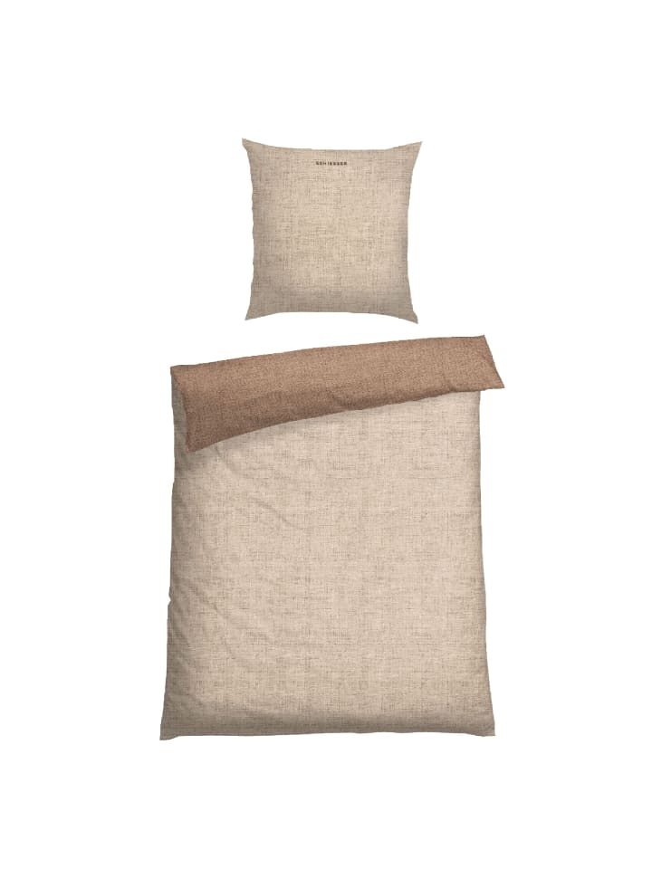 Schiesser Renforcé Bettwäscheset Doubleface in Sand günstig kaufen