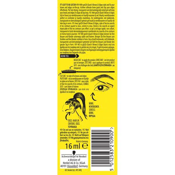 Got2B Glued 4 Brows & Edges 2-in-1 -geeli 15ml