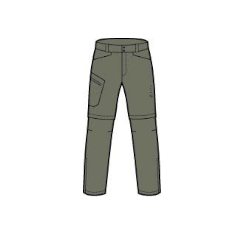 Löffler olivgrüne Zip-Off-Wanderhose