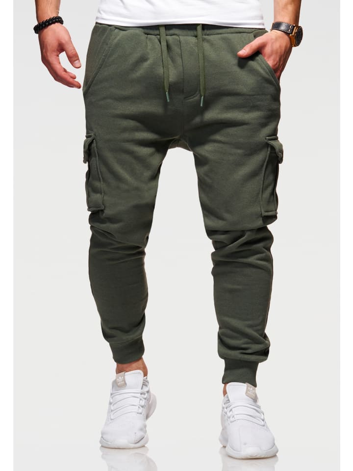 SOULSTAR Jogginghose - MPKANSAS Lange Sporthose Trainingshose mit Cargotaschen in Khaki günstig kaufen
