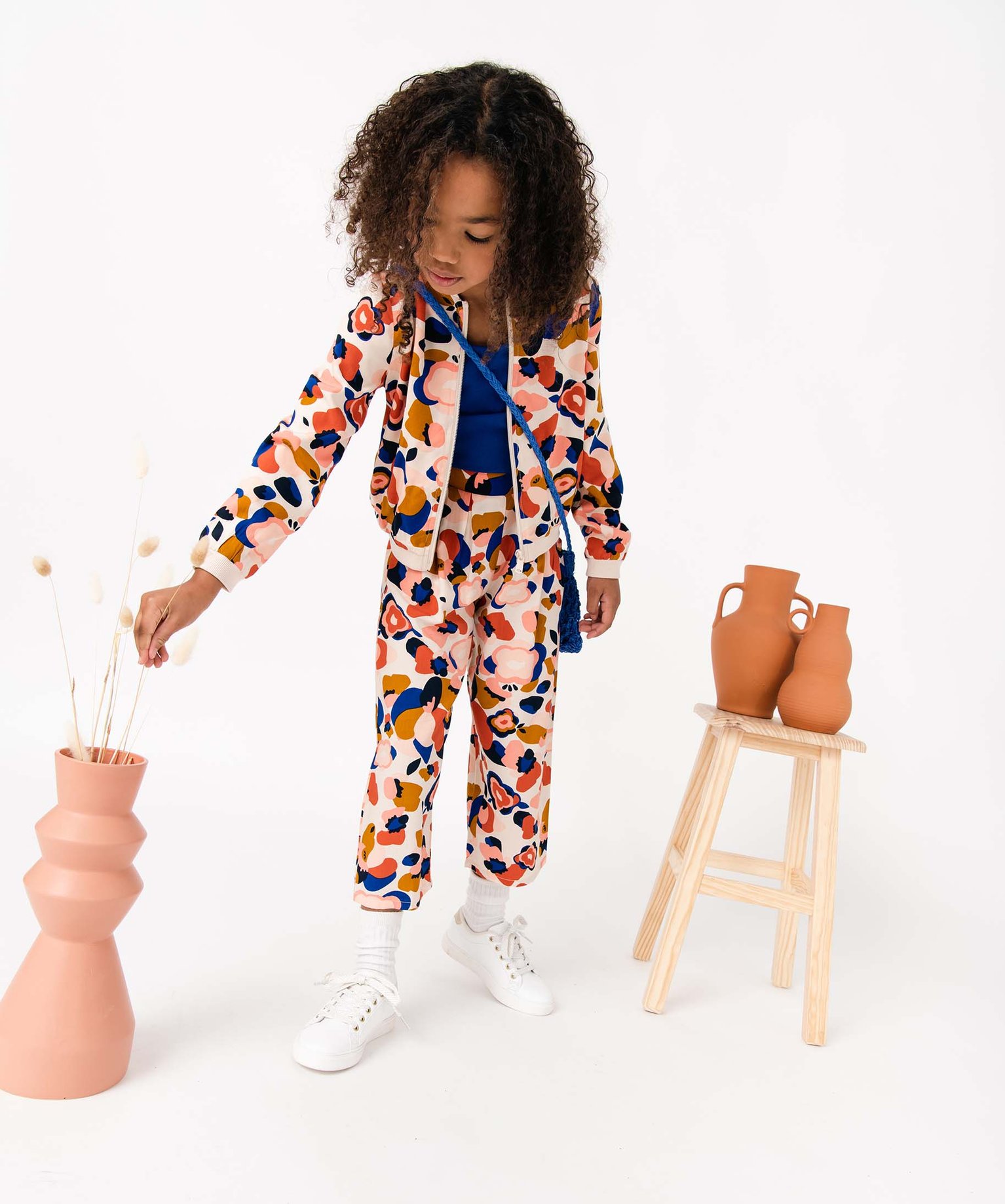 Pantalon fille large et fluide à motifs multicolore | GEMO