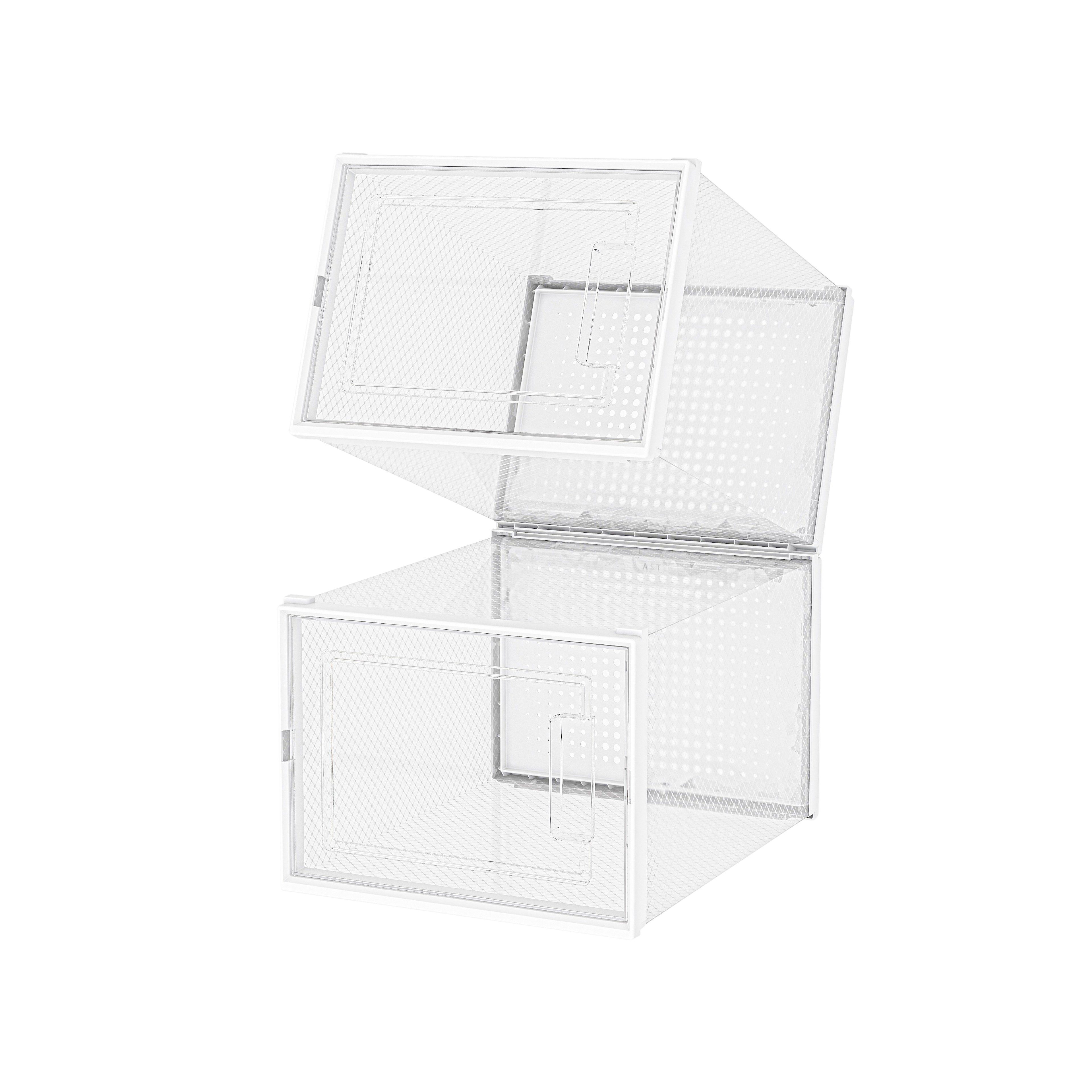 Meerveil Schuhbox Stapelbares Schuhregal (12 St), 32 x 27,5 x 20 cm