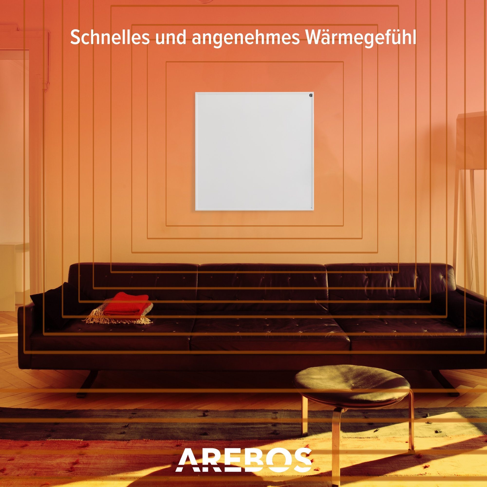 Arebos Infrarotheizung Wandheizung Elektroheizung Heizpaneel Flachheizung 350 W