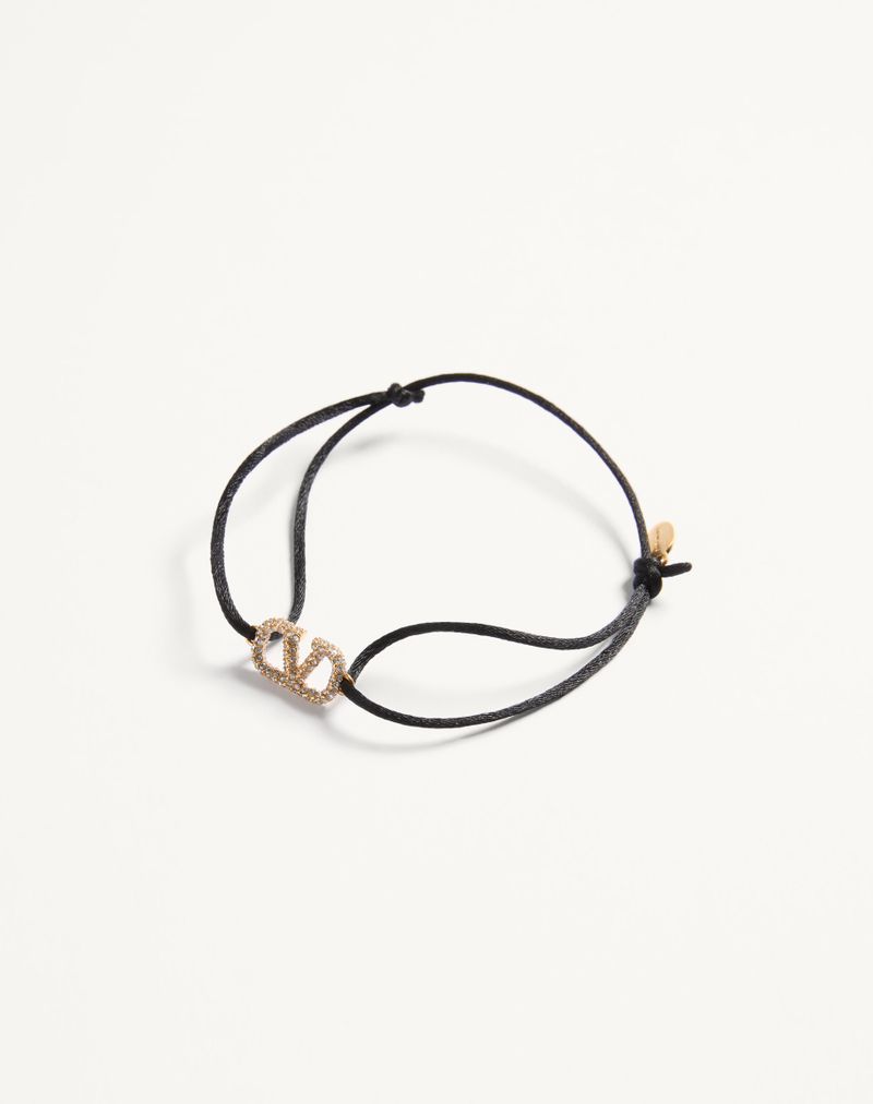 Vlogo Signature-armbånd i bomuld og Swarovski®-krystaller