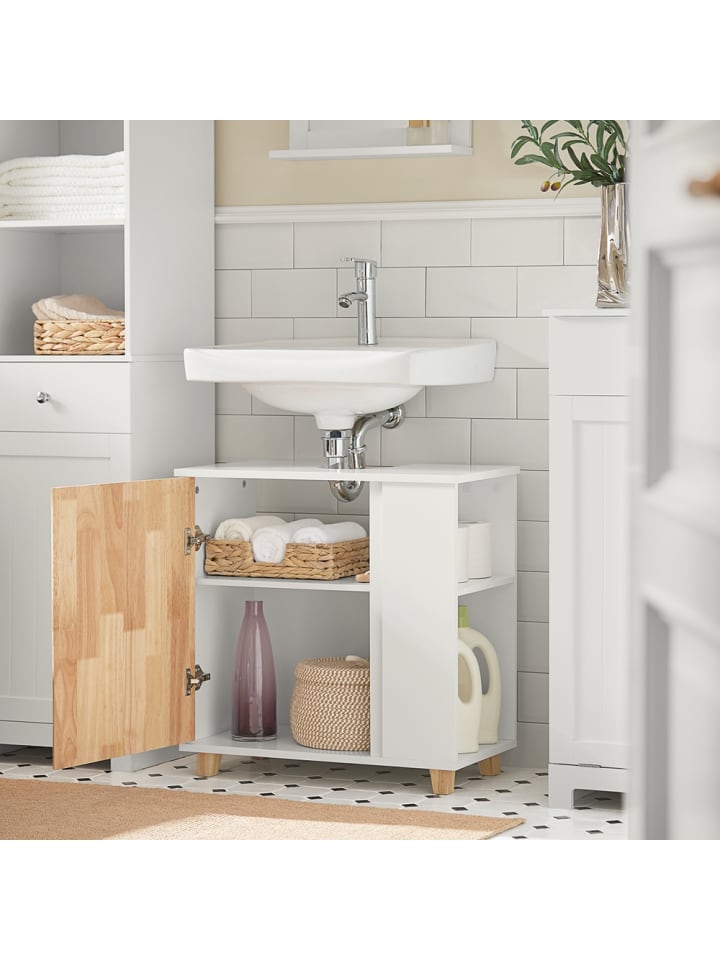 SoBuy Waschbeckenunterschrank in Weiß - (B)60 x (H)60 x (T)29cm günstig kaufen onesize