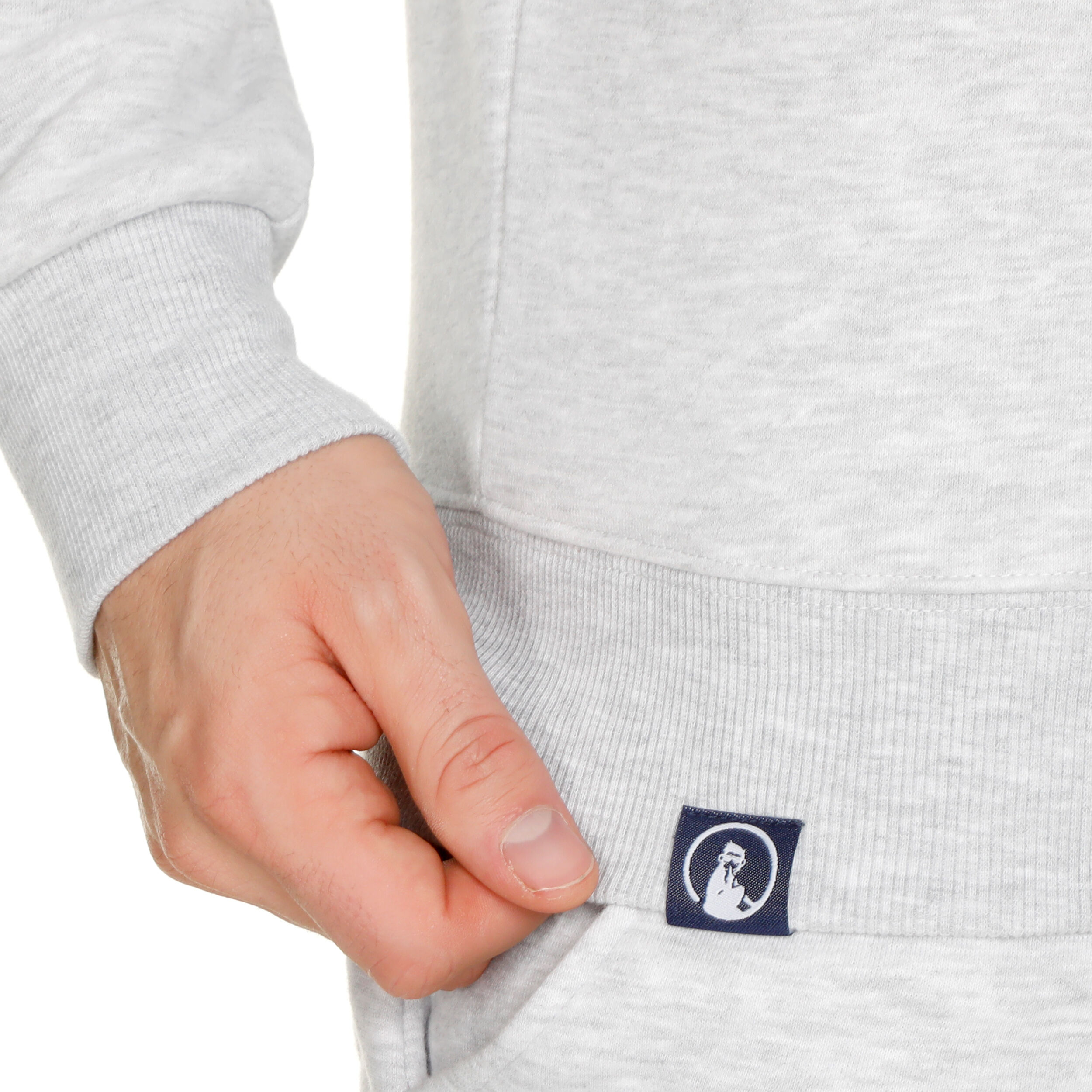 Retro Stripe Block Hoody Herren - Hellgrau, Mehrfarbig