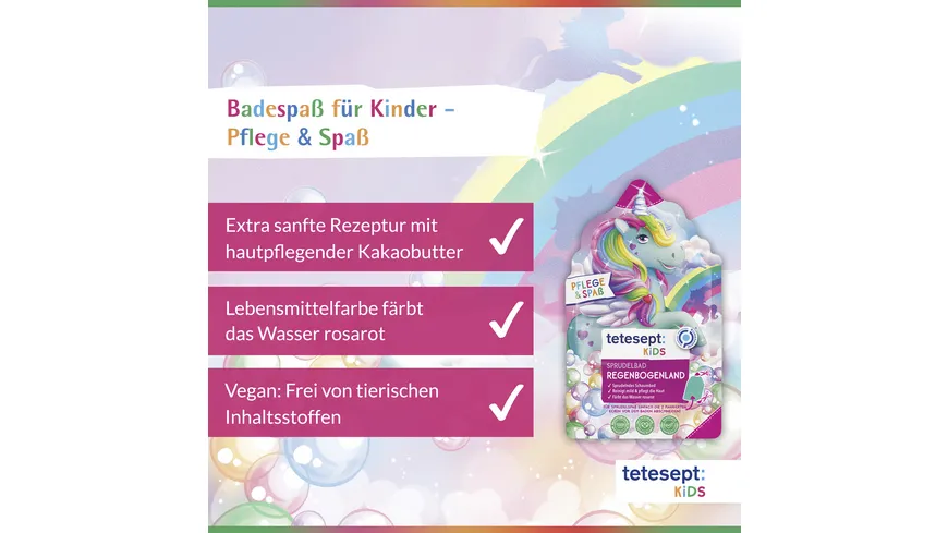 tetesept Kids Badespaß Sprudelbad Regenbogenland 40g 40 g