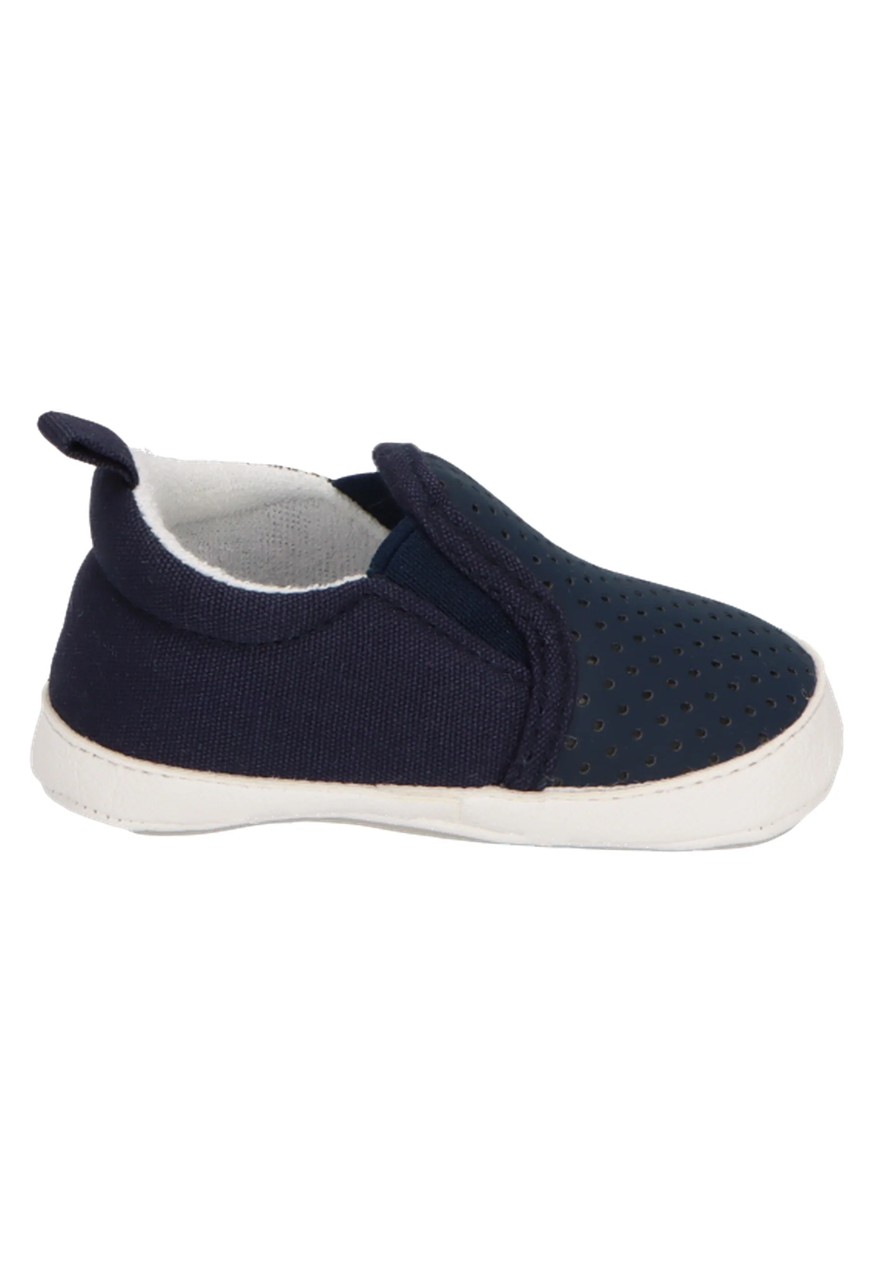 Babyschuh aus Kunstleder und Canvas im Farbmix