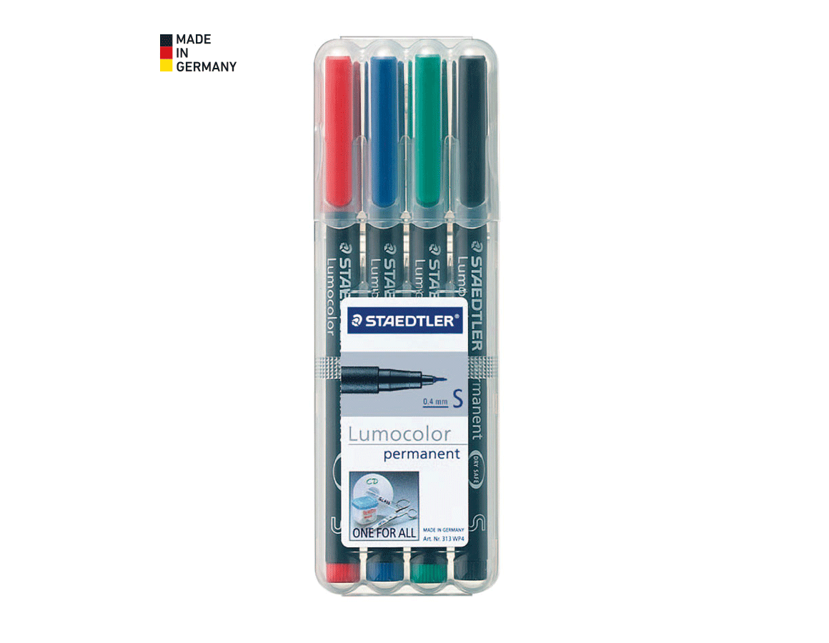 STAEDTLER Lumocolor permanent, 4er Etui