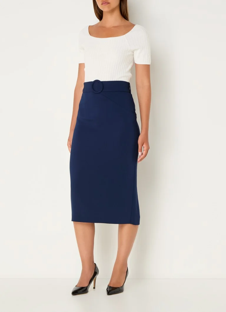 Jupe crayon midi Klaudia de LKBennett avec ceinture
