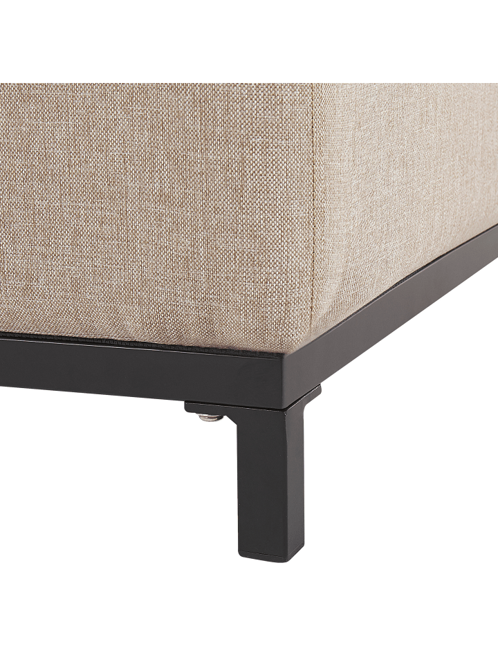 Beliani Gartensofa ROVIGO in Beige/Schwarz - (W) 186 x (H) 68 x (L) 84 cm günstig kaufen onesize