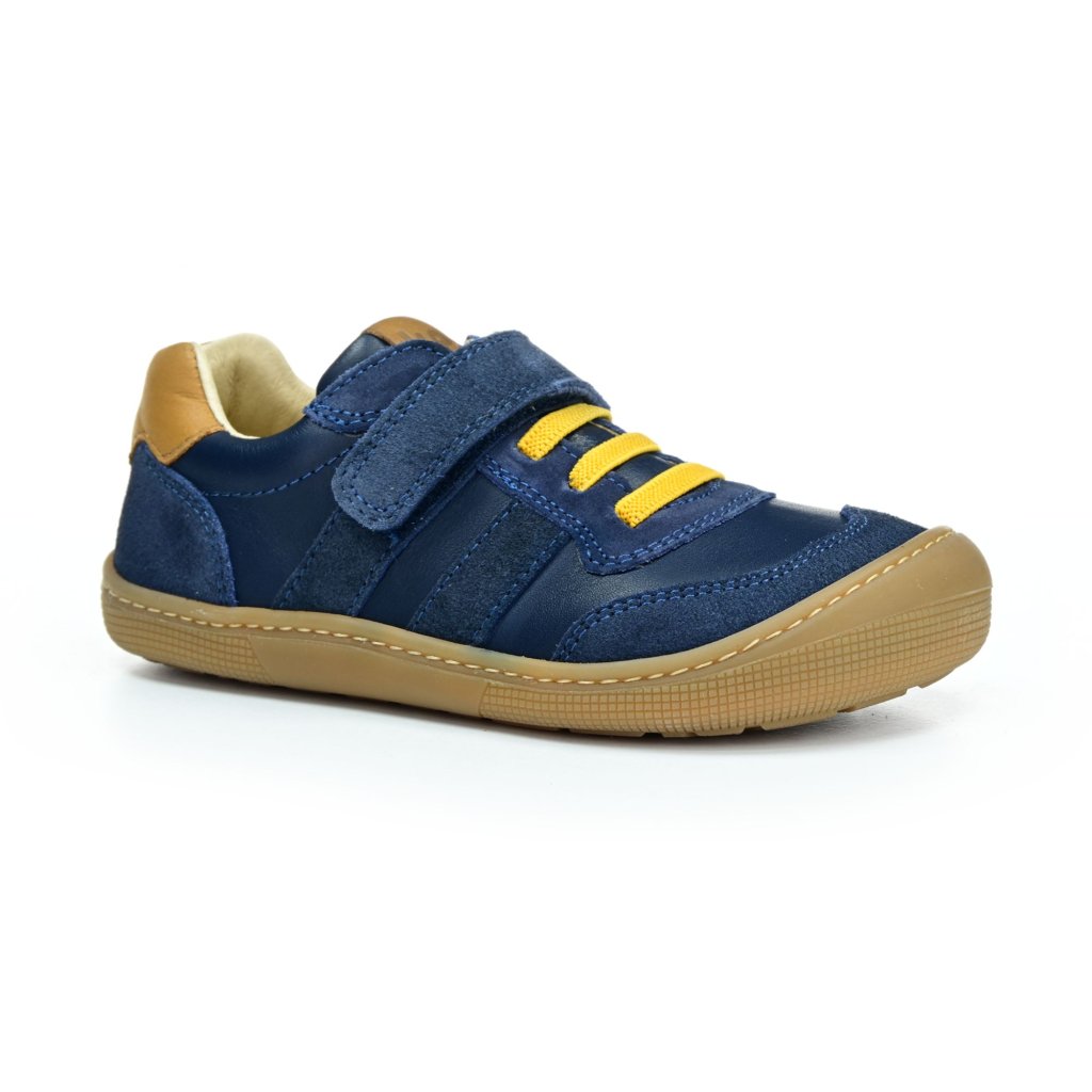 Koel4kids Dylan Suede Blue Barfußsneakers aus Leder 07M045.101-110