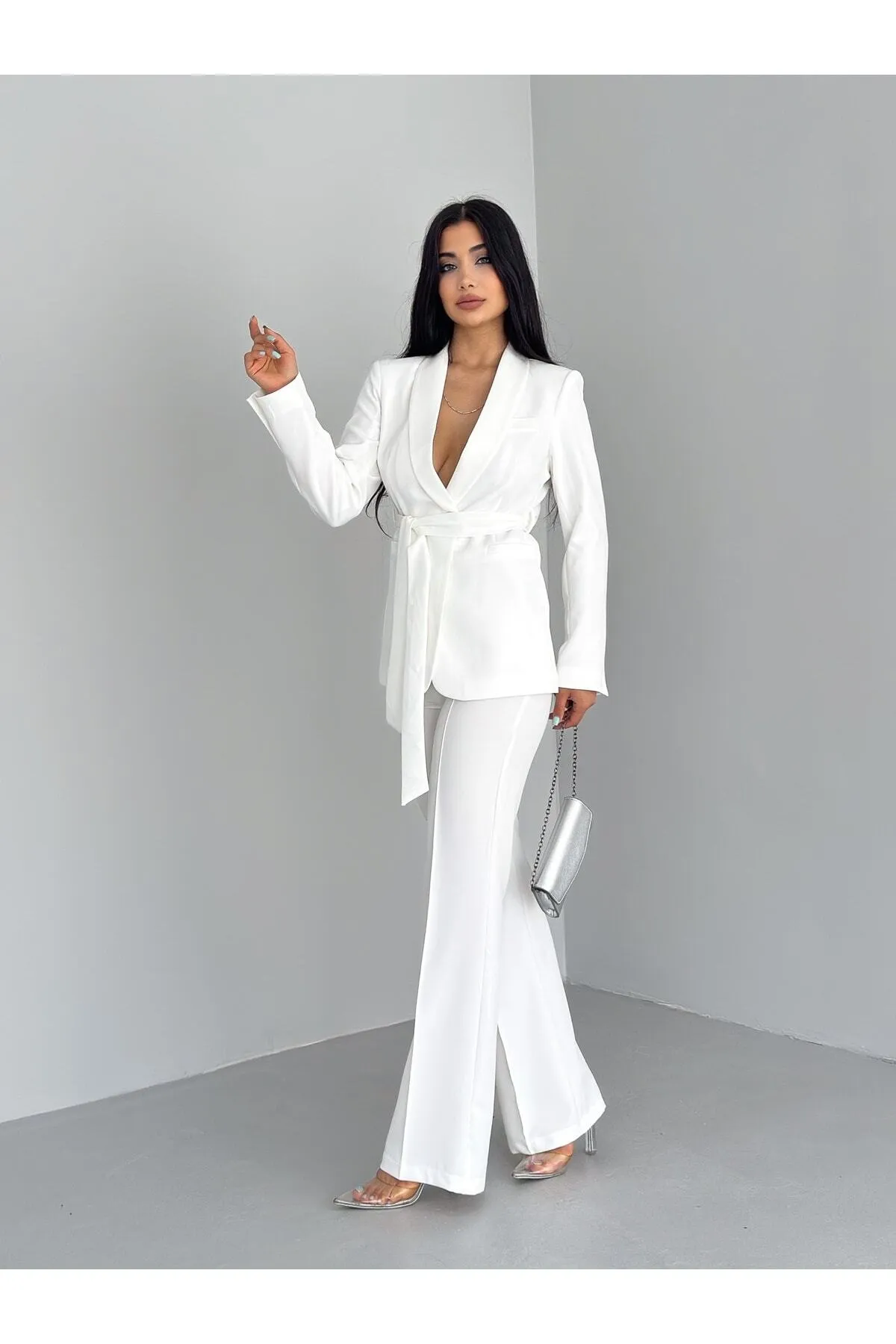 ZF BUTİK  Set aus Jacke und Hose mit Gürtel
