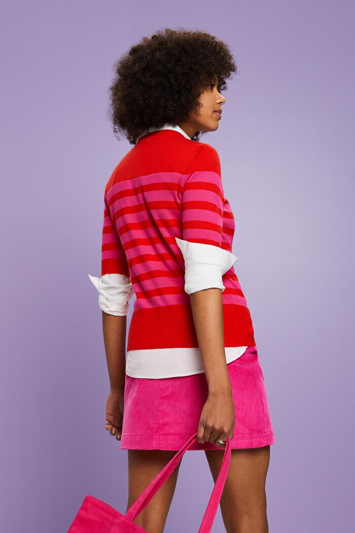 Gestreiftes Sweatshirt mit Rundhalsausschnitt