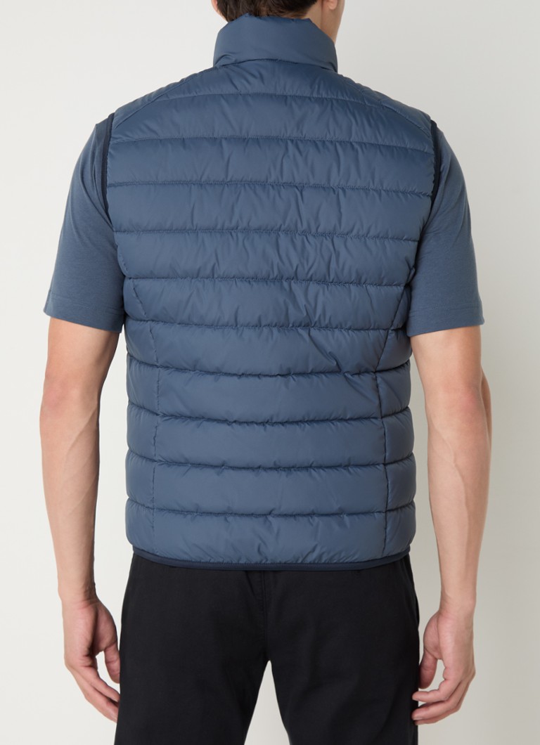 Marc O'Polo prešívaná vesta s logom a vreckami na zips