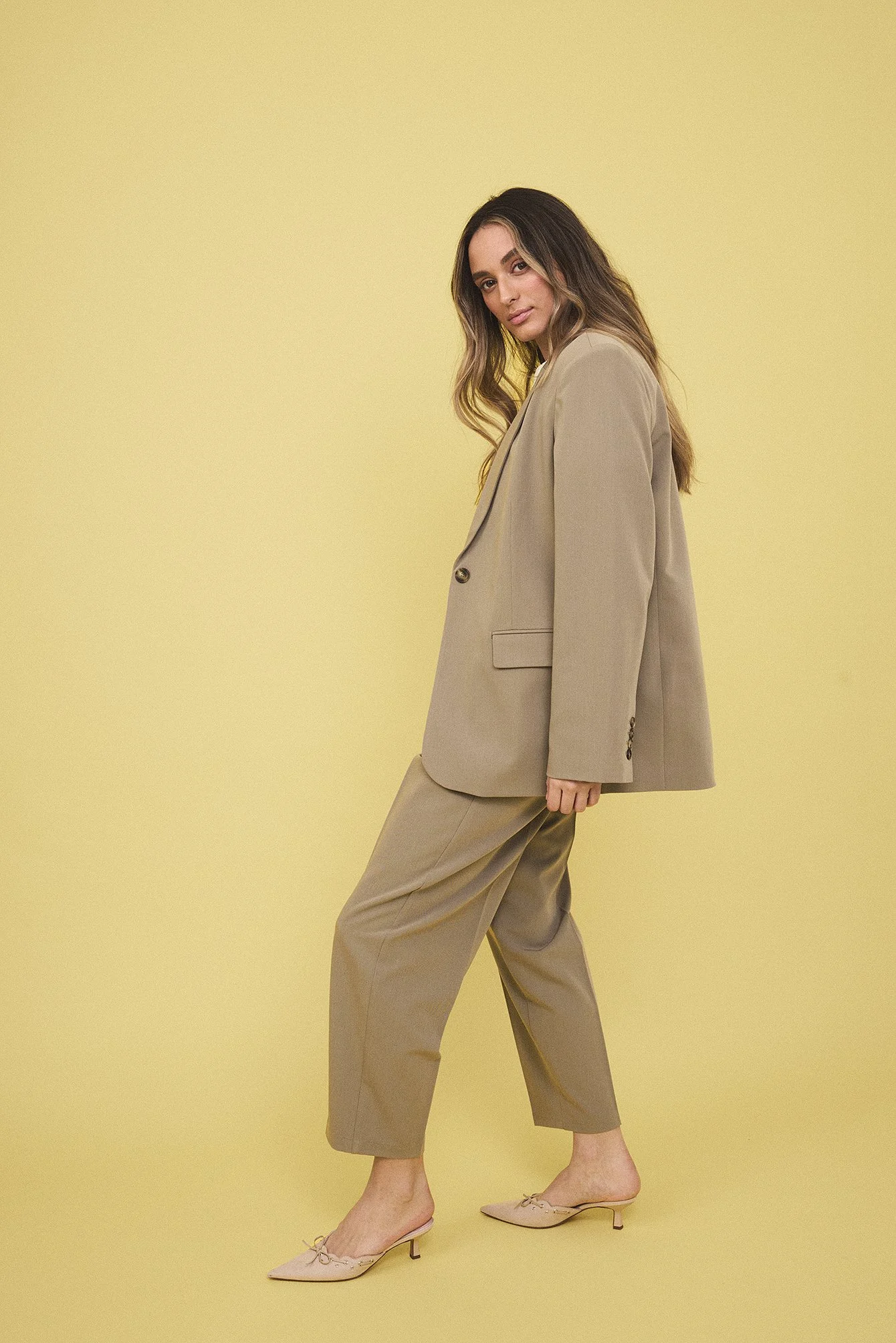 Oversize-Blazer mit einem Knopf