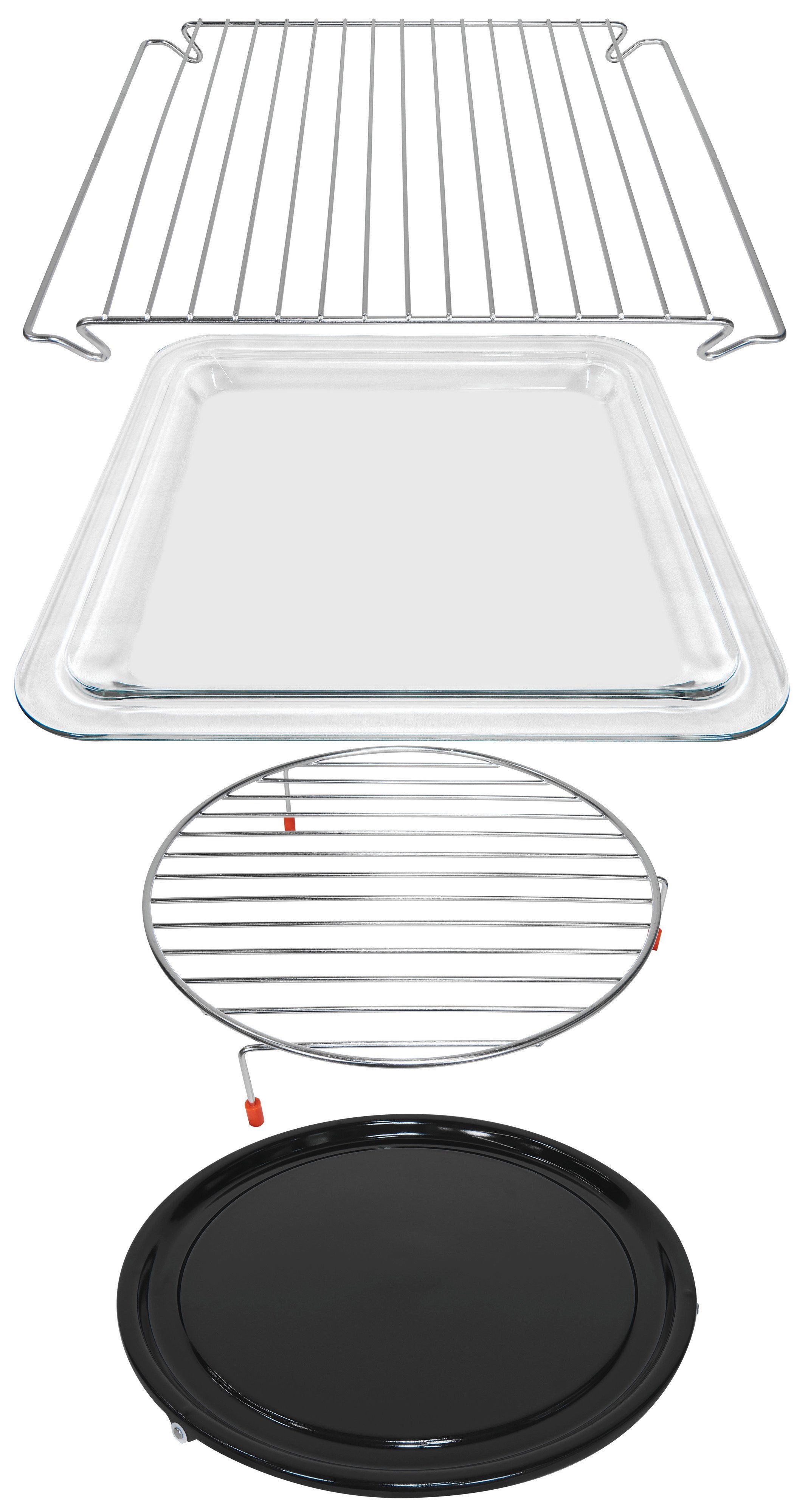 exquisit Einbau-Mikrowelle EBM 4544 Hi, Mikrowelle mit Backofenfunktionen, Heißluft, Grill, Kombi-Funktionen, 44,00 l, mit Auftaufunktion, digitaler 90 min. Timer & Touch-Control