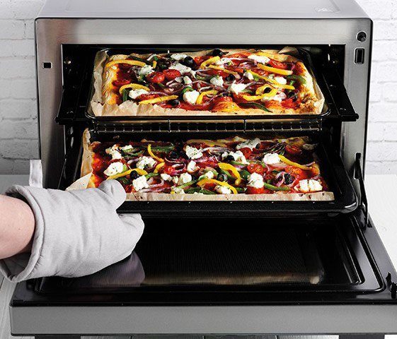 Panasonic Mikrowelle NN-CS89LBGPG, Dampfgarfunktion, Grill und Heißluft, Mikrowelle, 31 l