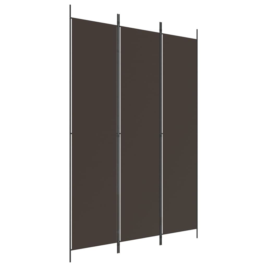 vidaXL Raumteiler 3-tlg. Paravent Braun 150x220 cm Stoff, 1-tlg.