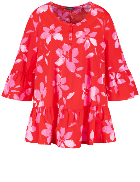 Ausgestellte Bluse mit Volants