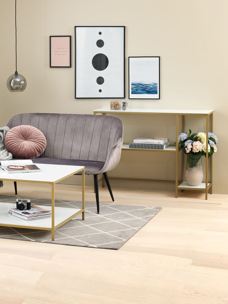 PANDRUP Konsola PANDRUP 30x110 biało-złota