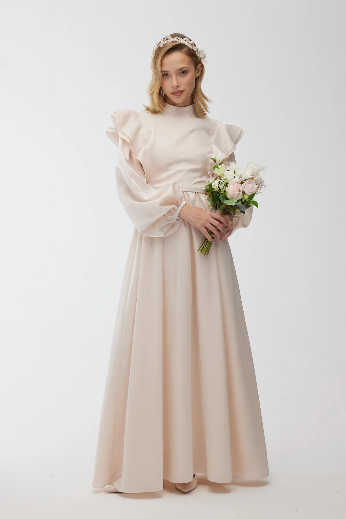 Manuka  Sparkling Grace Abendkleid in Puder