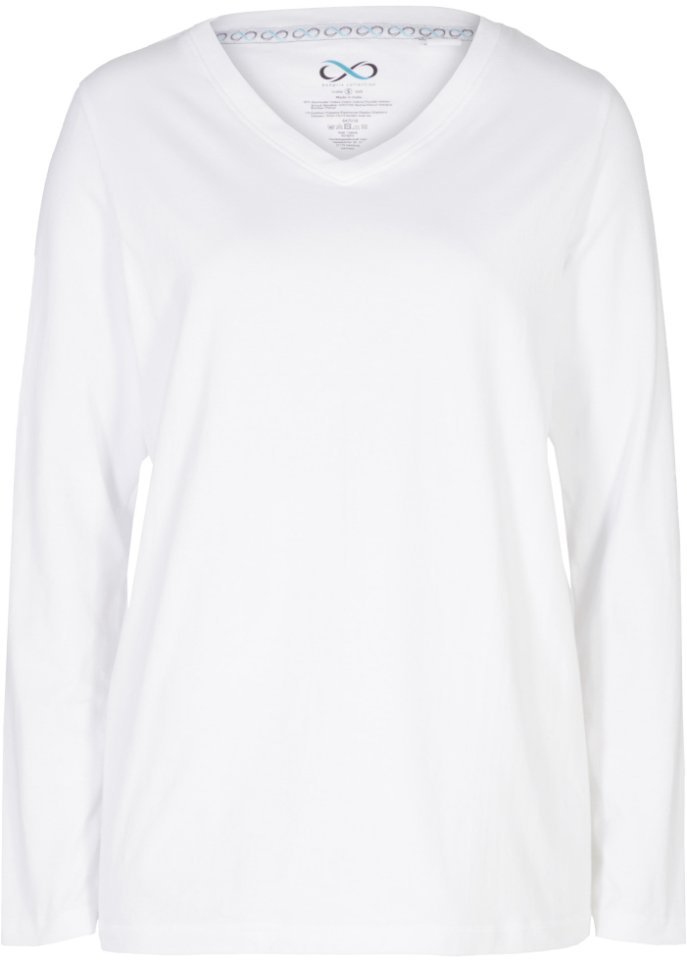 Essential Langarmshirt mit V-Ausschnitt, seamless
