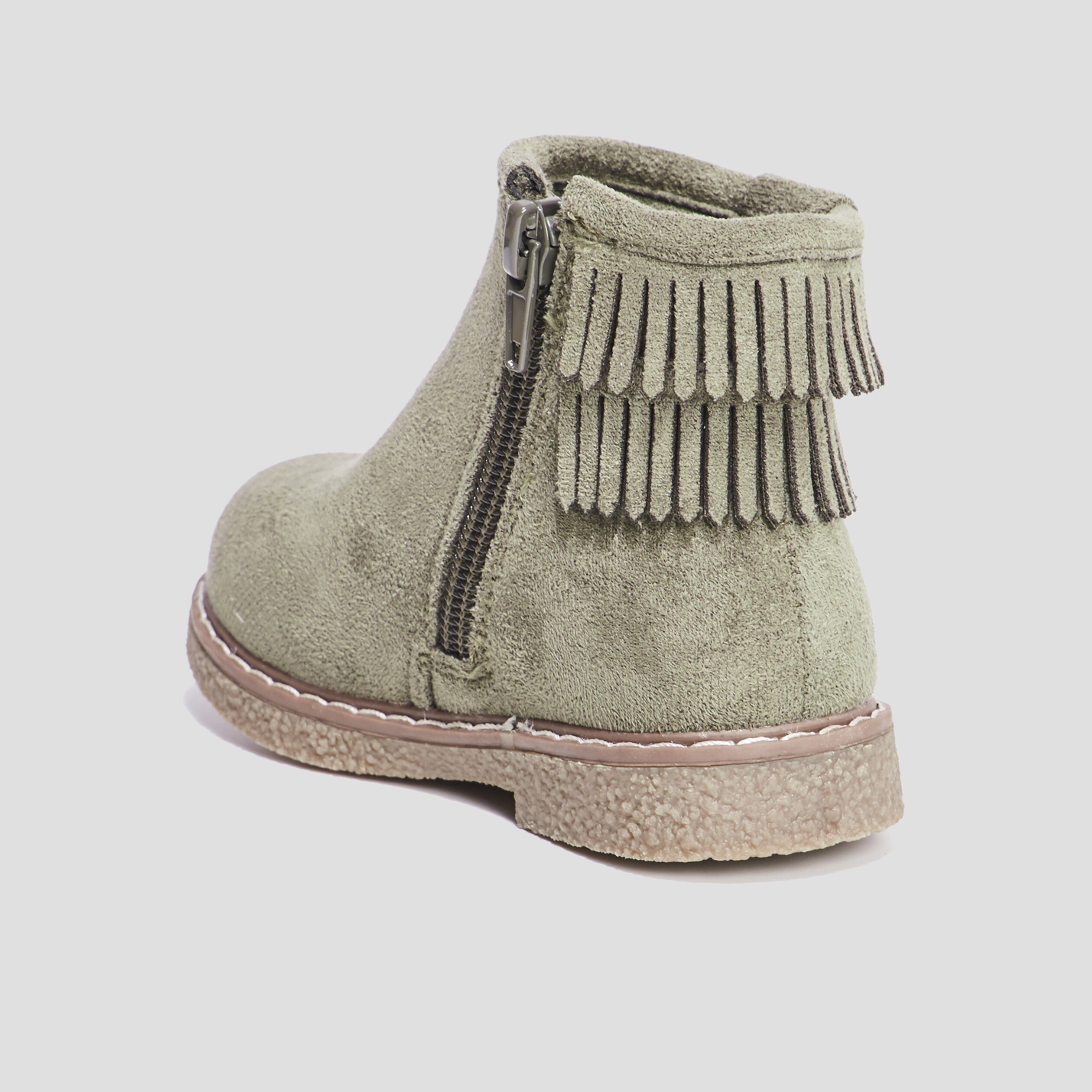 Bottines à franges vert kaki bébé fille | La Halle