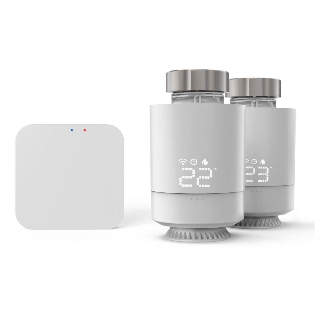 Hama WLAN Heizungssteuerung, Set 2x smart Heizungsthermostat, Hub + Adapter Smart-Home Starter-Set