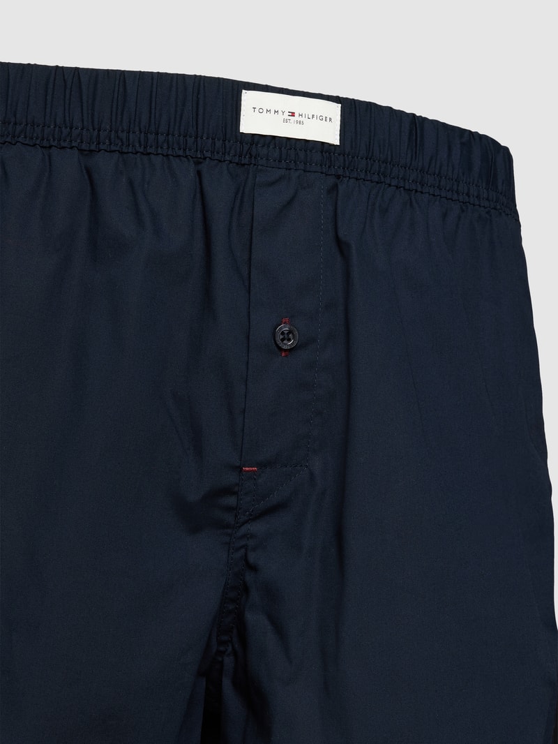 Boxershorts mit Label-Stitching im 3er-Pack in dunkelblau