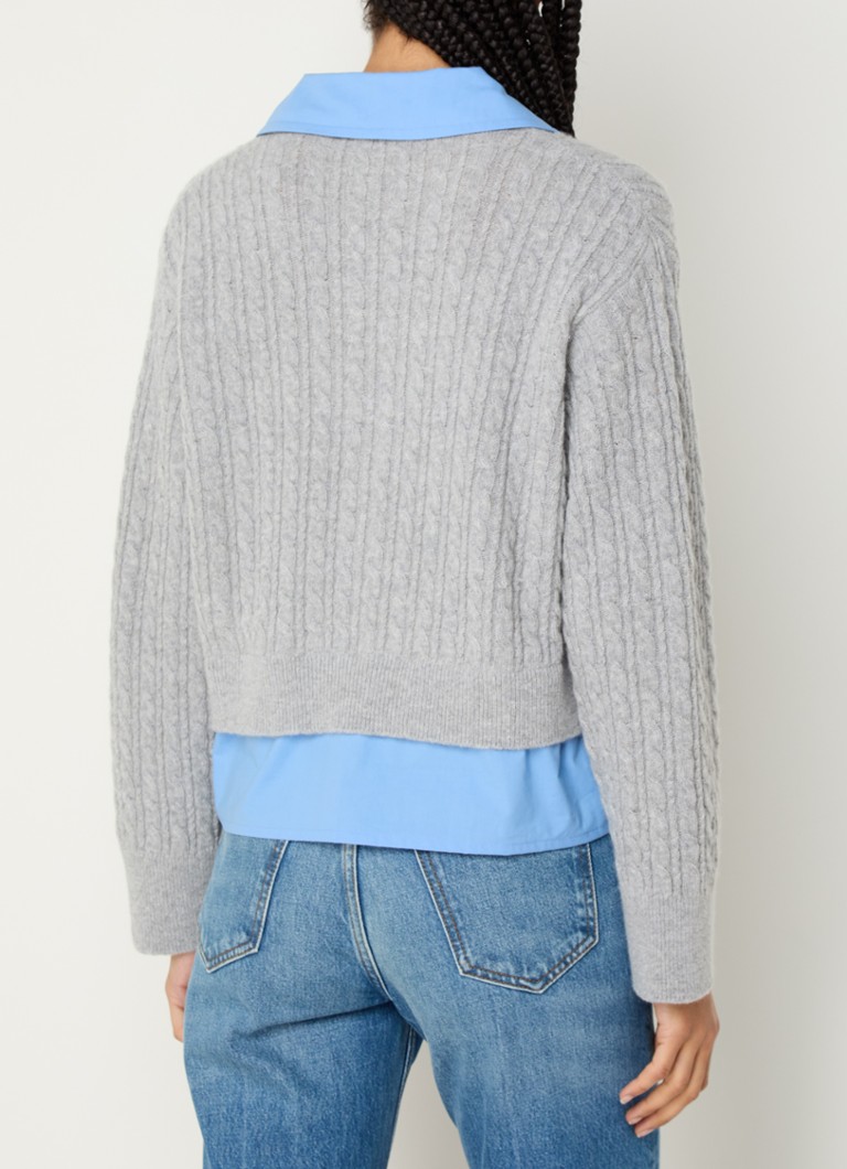 Cardigan Sandro a trecce, misto lana