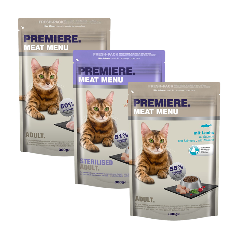 PREMIERE Trockenfutter PREMIERE Probierpaket 3x300g