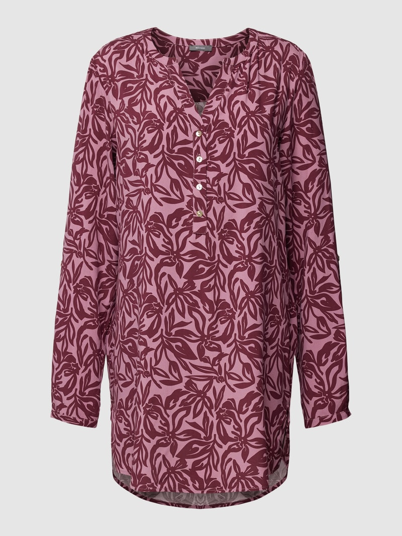 Tunika aus Viskose mit Allover-Muster in mauve