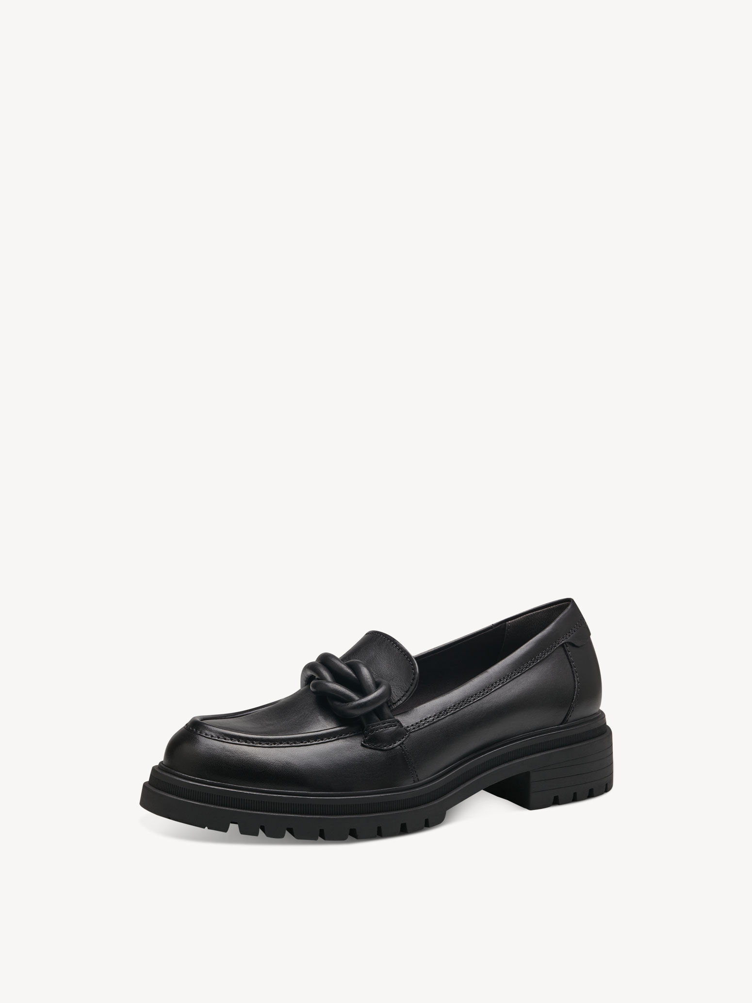 Slipper en cuir - noir