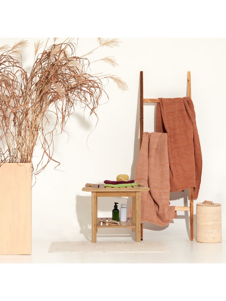 relaxdays Badhocker in Natur - (B)55 x (H)45 x (T)40,5 cm günstig kaufen onesize