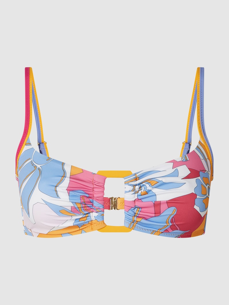 Bikini-Oberteil in Bustier-Form in weiß