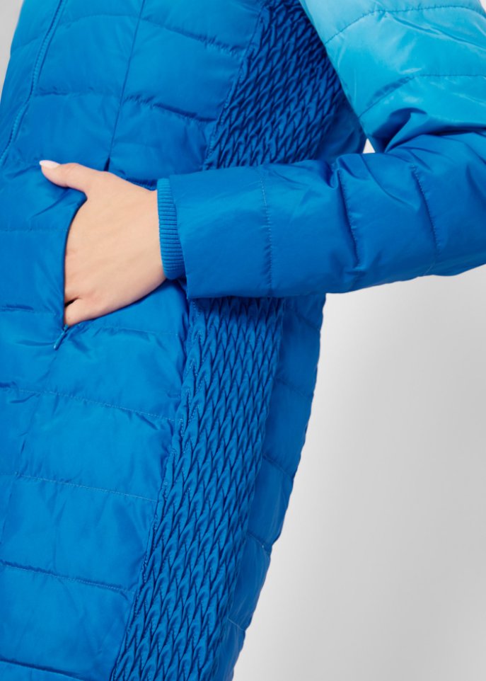 Steppjacke mit Farbverlauf und elastischem Einsatz seitlich