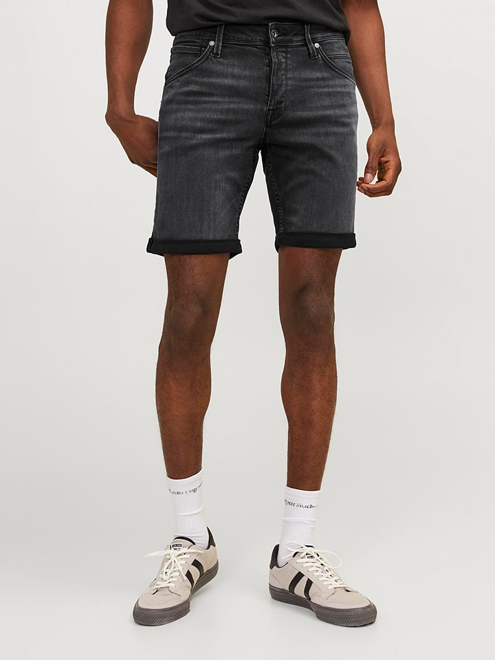Jack & Jones Jeans-Shorts in Anthrazit günstig kaufen
