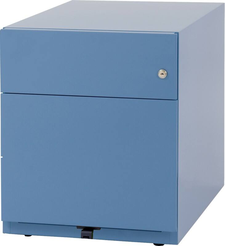 Bisley Rollcontainer Note 2 Schubladen Blau 420 x 565 x 495 mm