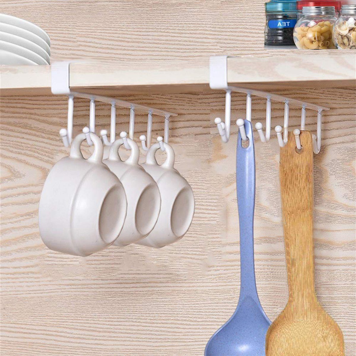 FeelGlad Gläserhalter 2St Becherhalter Tassen Weingläser Lagerung Schrank ohne Bohren