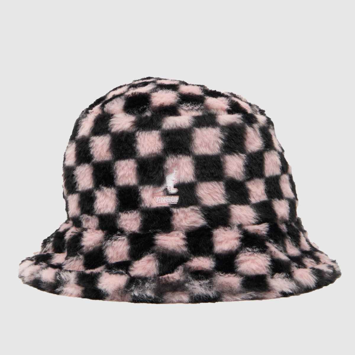 KANGOL fekete és rózsaszín műszőrme kalap