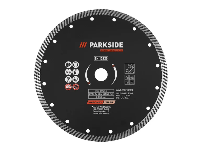 Discos Tronçonner ou discos de cabeleireiro PARKSIDE PERFORMANCE®, Ø 230 mm